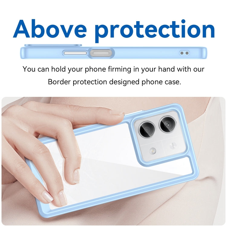 For Xiaomi Redmi Note 13 5G Colorful Series Acrylic Hybrid TPU Phone Case(Blue)