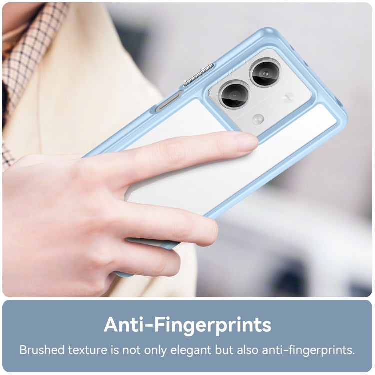 For Xiaomi Redmi Note 13 5G Colorful Series Acrylic Hybrid TPU Phone Case(Blue)