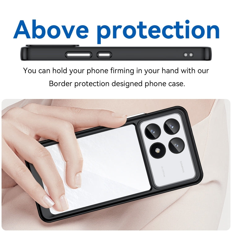 For Xiaomi Redmi K70 Colorful Series Acrylic Hybrid TPU Phone Case(Black)