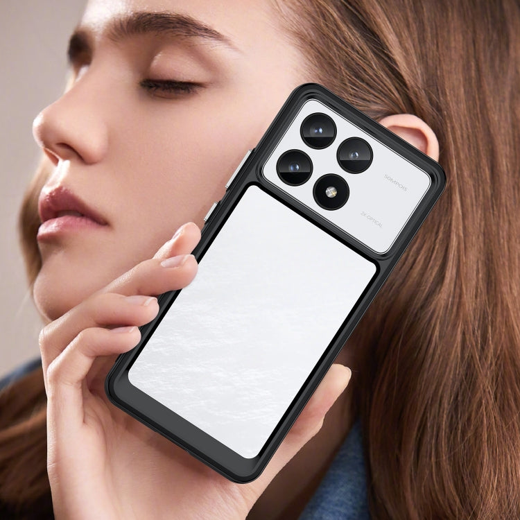 For Xiaomi Redmi K70 Colorful Series Acrylic Hybrid TPU Phone Case(Black)