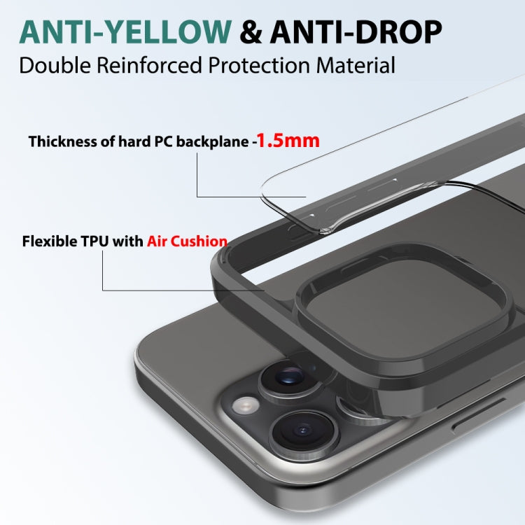 For iPhone 16 Pro Max Scratchproof Acrylic TPU Phone Case(Black)
