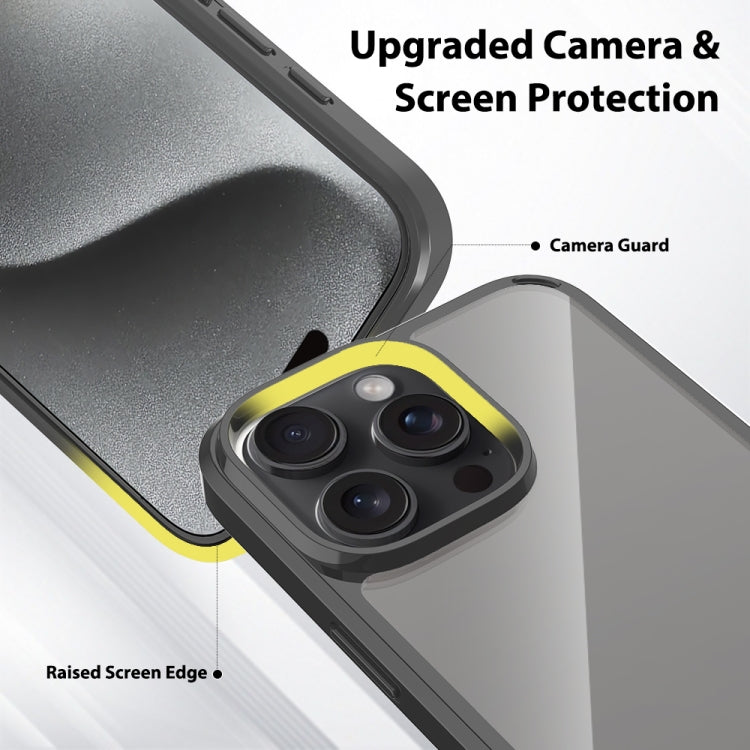 For iPhone 16 Pro Max Scratchproof Acrylic TPU Phone Case(Black)