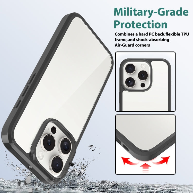 For iPhone 16 Pro Scratchproof Acrylic TPU Phone Case(Black)
