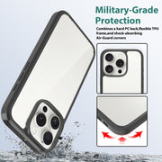 For iPhone 16 Pro Scratchproof Acrylic TPU Phone Case(Black)