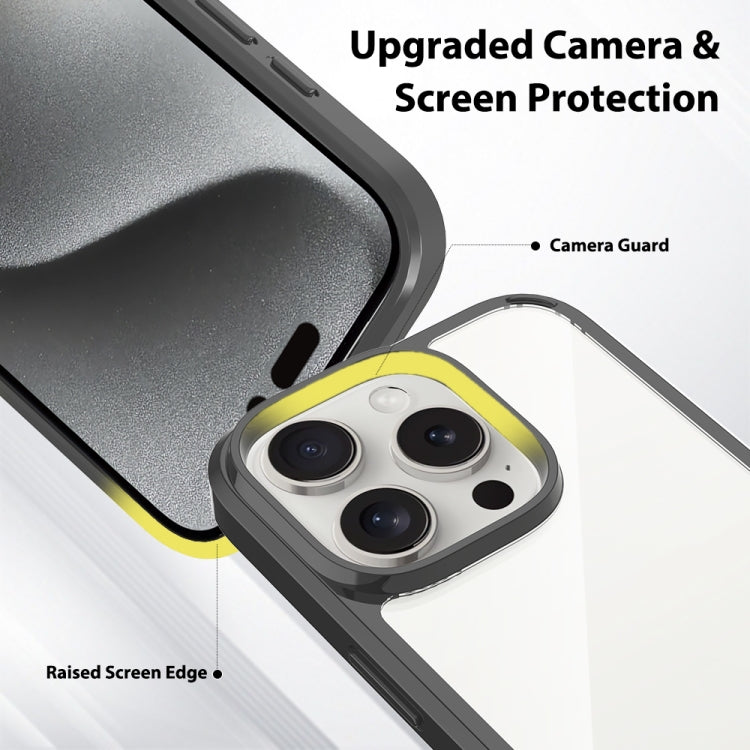 For iPhone 16 Pro Scratchproof Acrylic TPU Phone Case(Black)