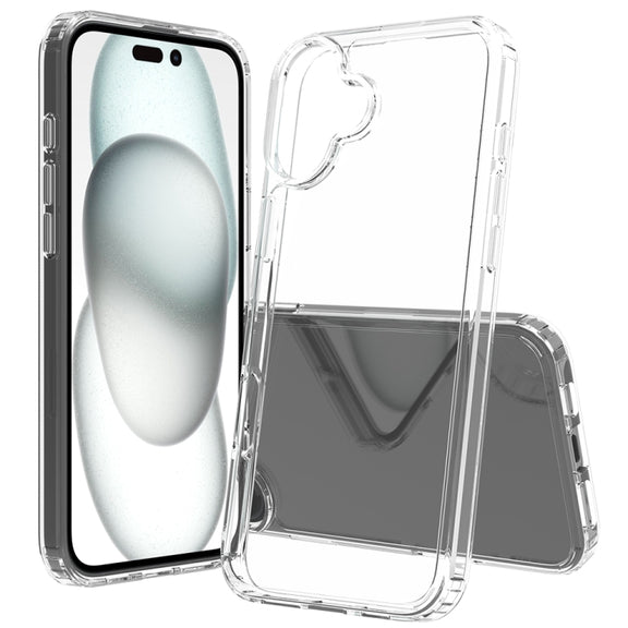 For iPhone 16 Plus Scratchproof Acrylic TPU Phone Case(Transparent)