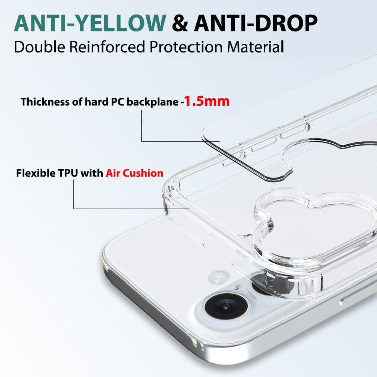 For iPhone 16 Scratchproof Acrylic TPU Phone Case(Transparent)