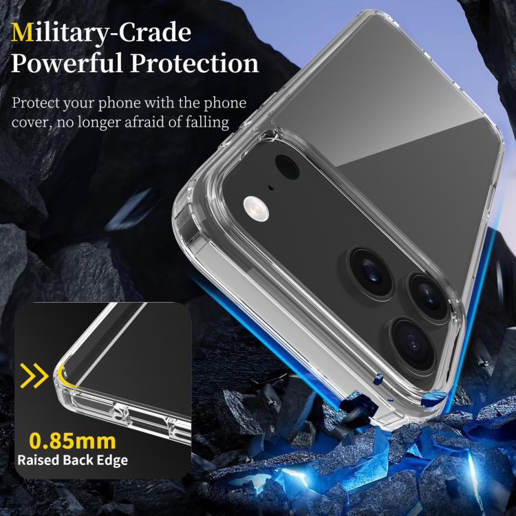 For iPhone 17 Pro Max Scratchproof Acrylic TPU Phone Case(Black)