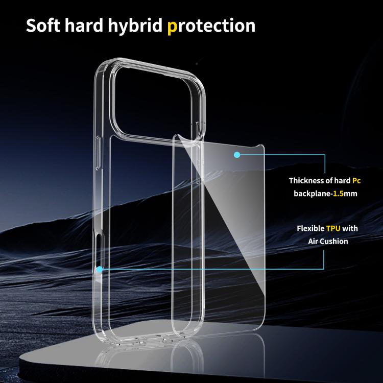 For iPhone 17 Pro Max Scratchproof Acrylic TPU Phone Case(Black)