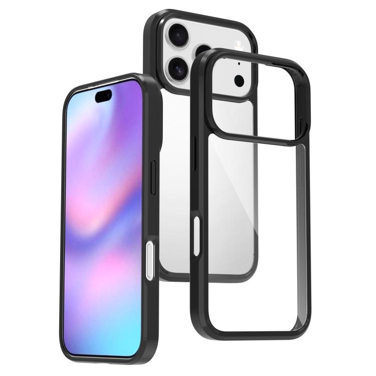 For iPhone 17 Pro Scratchproof Acrylic TPU Phone Case(Black)