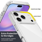 For iPhone 17 Pro Scratchproof Acrylic TPU Phone Case(Black)