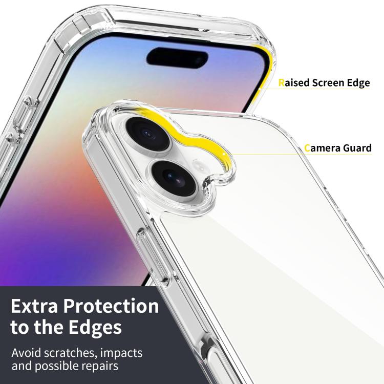 For iPhone 17 Scratchproof Acrylic TPU Phone Case(Black)