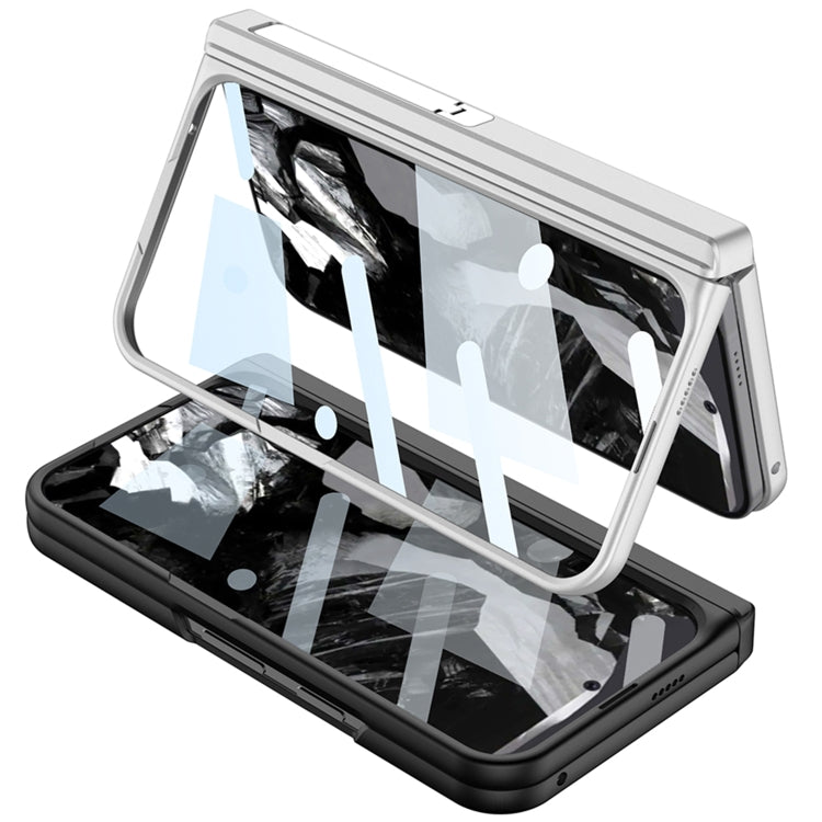 For Google Pixel 9 Pro Fold GKK Integrated Magsafe Fold Hinge Full Coverage Phone Case with Holder(Black)
