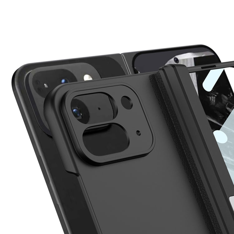 For Google Pixel 9 Pro Fold GKK Integrated Fold Hinge Full Coverage Phone Case with Holder(Black)