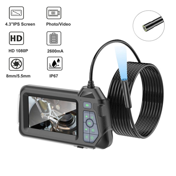 M60 4.3 inch Single Camera with Screen Endoscope, Length:10m(8mm)