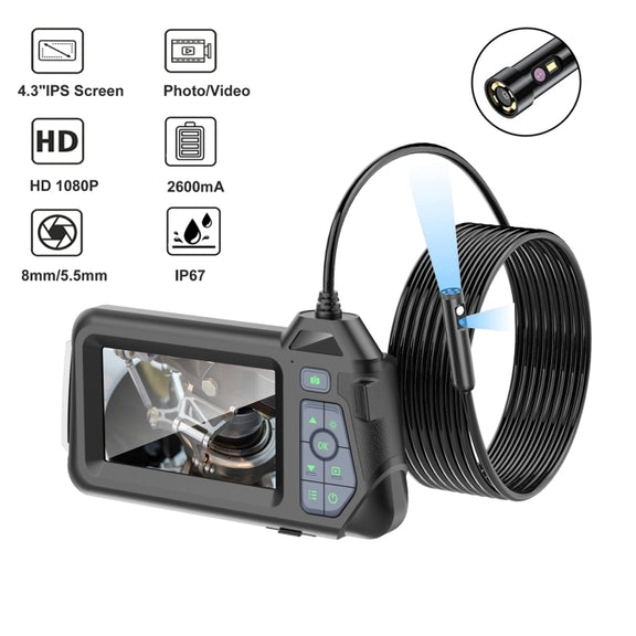 M60 4.3 inch Dual Camera with Screen Endoscope, Length:2m(8mm)