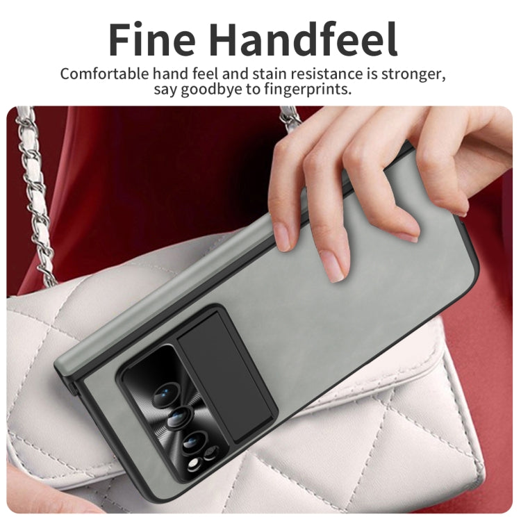 For Google Pixel Fold Napa Texture All-inclusive Phone Case(White)