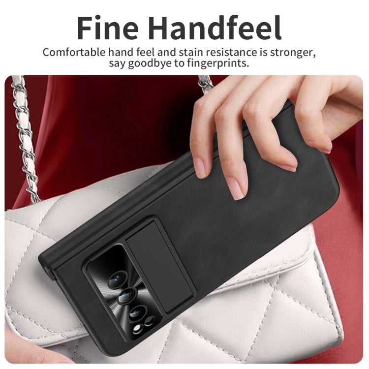 For Google Pixel Fold Napa Texture All-inclusive Phone Case(Black)