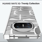For Huawei Mate X3 Integrated Electroplating Folding Phone Case with Hinge(Silver)