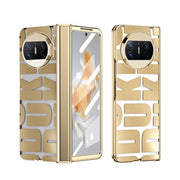 For Huawei Mate X3 Integrated Electroplating Folding Phone Case with Hinge(Tyrant Gold)