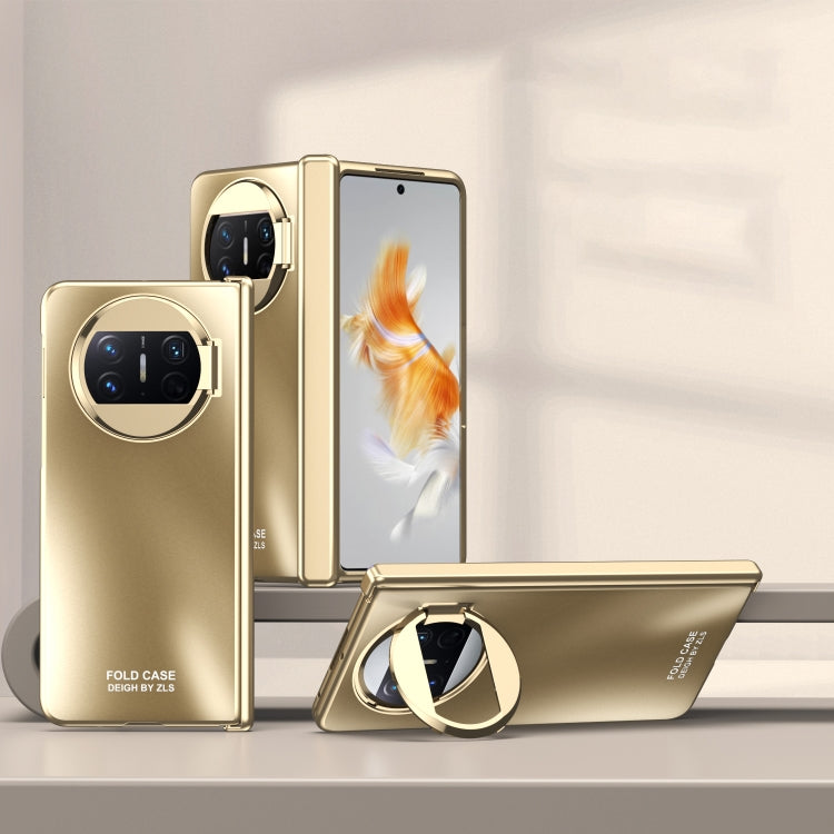 For Huawei Mate X3 Sub-plating Frame PC Phone Case(Gold)