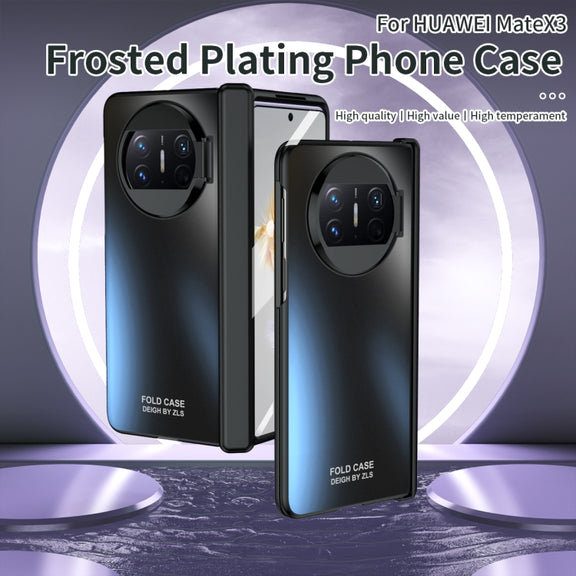 For Huawei Mate X3 Sub-plating Frame PC Phone Case(Gold)