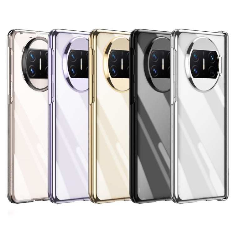 For Huawei Mate X3 Integrated Electroplating PC Folding Phone Case with Hinge(Gold)