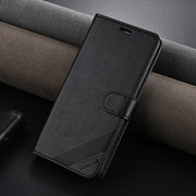 For Honor Magic6 AZNS Sheepskin Texture Flip Leather Phone Case(Black)