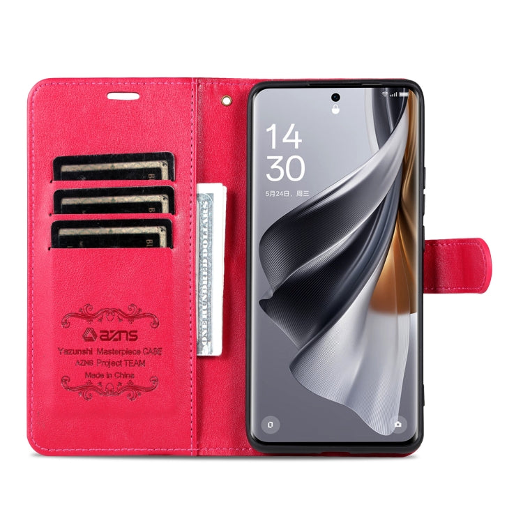 For Honor Magic6 AZNS Sheepskin Texture Flip Leather Phone Case(Red)