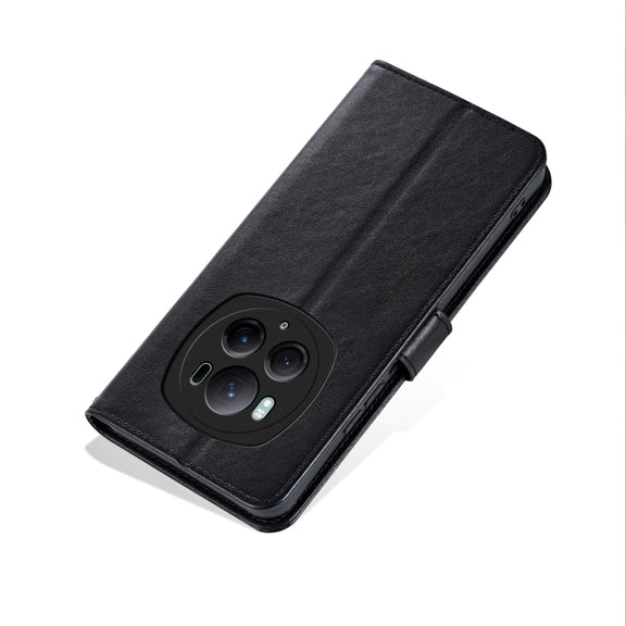 For Honor Magic6 Pro AZNS Sheepskin Texture Flip Leather Phone Case(Black)