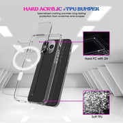 For iPhone 16 Pro Max MagSafe Clear Acrylic PC +TPU Phone Case(Transparent)