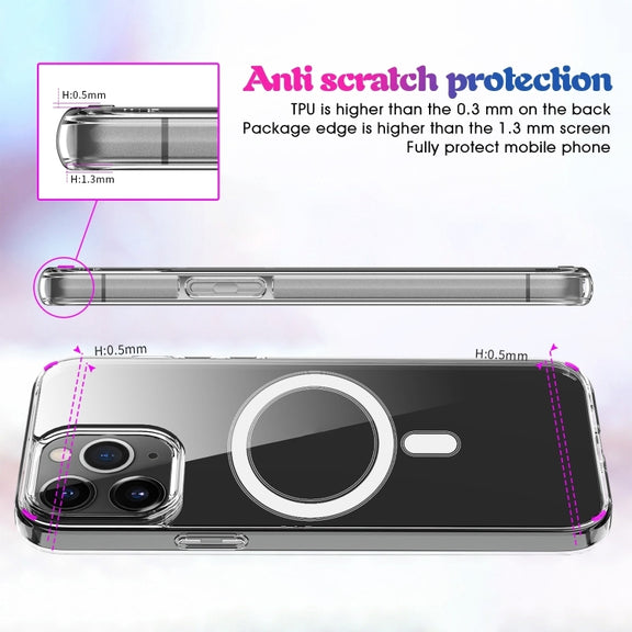 For iPhone 16 Pro MagSafe Clear Acrylic PC +TPU Phone Case(Transparent)