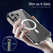 For iPhone 16 MagSafe Clear Acrylic PC +TPU Phone Case(Transparent)