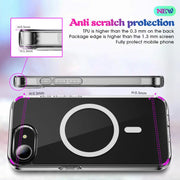 For iPhone 16e MagSafe Clear Acrylic PC +TPU Phone Case(Transparent)