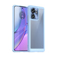 For Motorola Edge 40 Colorful Series Acrylic Hybrid TPU Phone Case(Blue) - Motorola Cases by PMC TechLife | Online Shopping South Africa | PMC TechLife | Buy Now Pay Later Mobicred
