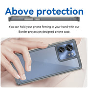 For Motorola Edge 40 Colorful Series Acrylic Hybrid TPU Phone Case(Transparent Grey)