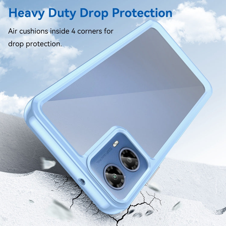 For Motorola Moto G34 Colorful Series Acrylic Hybrid TPU Phone Case(Blue)