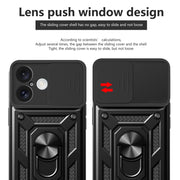 For iPhone 16 Sliding Camera Cover Design TPU+PC Phone Case(Blue)