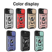 For iPhone 16e Sliding Camera Cover Design TPU+PC Phone Case(Blue)