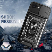 For iPhone 16e Sliding Camera Cover Design TPU+PC Phone Case(Blue)
