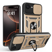 For iPhone 16e Sliding Camera Cover Design TPU+PC Phone Case(Gold)