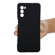 For Motorola Moto G71s 5G Pure Color Liquid Silicone Shockproof Phone Case(Black)