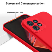 For Motorola Edge 40 Pro/Edge+ 2023/X40 Pure Color Liquid Silicone Shockproof Phone Case(Red)