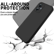 For Motorola Moto G14 Pure Color Liquid Silicone Shockproof Phone Case(Black)