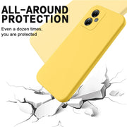 For Motorola Moto G54 Power Pure Color Liquid Silicone Shockproof Phone Case(Yellow)