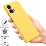For Motorola Moto G04 / G24 Solid Color Liquid Silicone Dropproof Full Coverage Phone Case(Yellow)