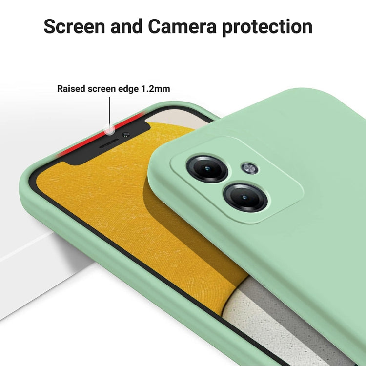 For Motorola Moto G64 Solid Color Liquid Silicone Dropproof Full Coverage Phone Case(Green)