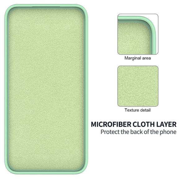 For Motorola Edge 50 Pro Pure Color Liquid Silicone Shockproof Phone Case(Green)