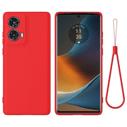 For Motorola Moto G85 Solid Color Liquid Silicone Dropproof Full Coverage Phone Case(Red)