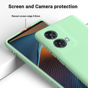 For Motorola Moto G85 Solid Color Liquid Silicone Dropproof Full Coverage Phone Case(Green)